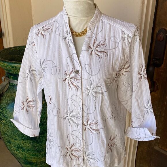 Alfred Dunner embellished blouse size 12 - Picture 1 of 7